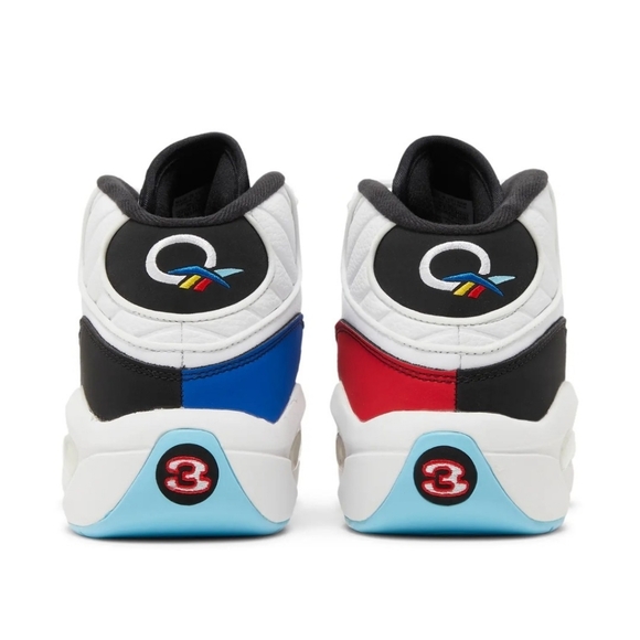 Reebok QUESTION MID Footwear White/Core Black/Vector Red SIZE 10.5 H01321 main image 11